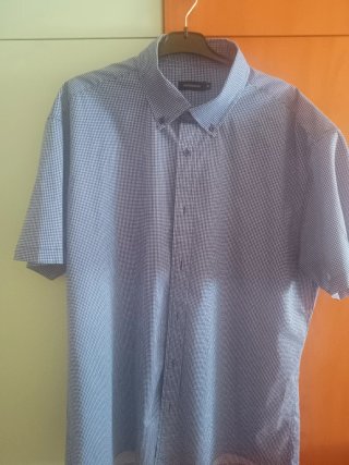 Camisa Portonova Cuadros Azul Talla XL