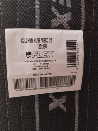 Colchón Flex Nube Visco 135x190
