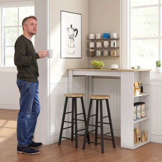 Mesa de bar alta con almacenamiento