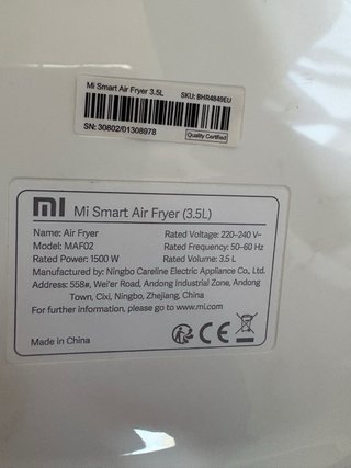 Freidora de aire Xiaomi 3.5L