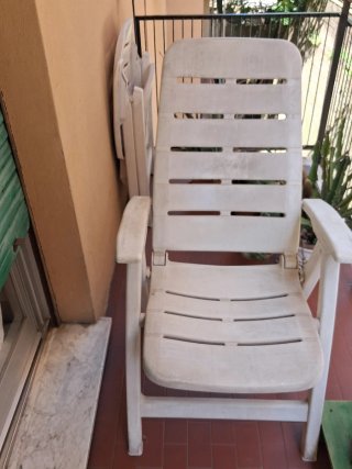 Coppia sdraio vintage da balcone robuste