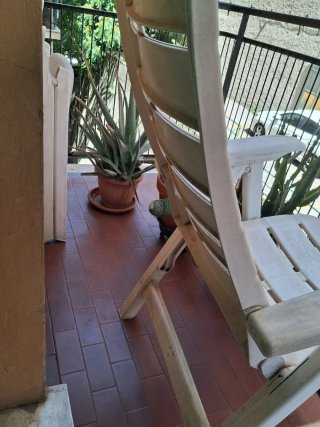 Coppia sdraio vintage da balcone robuste