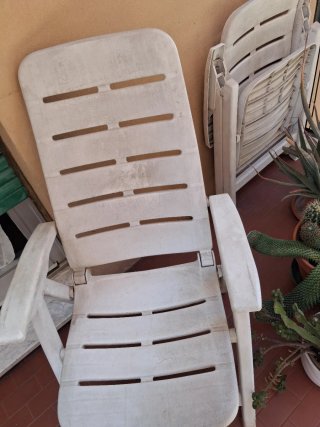 Coppia sdraio vintage da balcone robuste