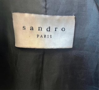 Cazadora de cuero Sandro negra