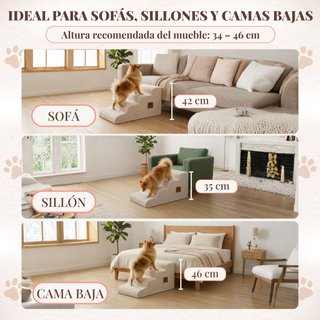 Escalera para perros NUEVA. Peldaños bajos.