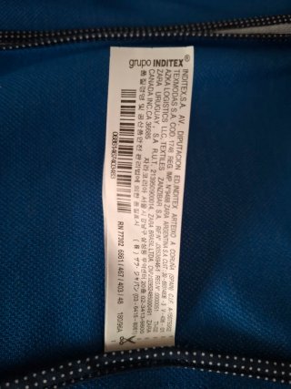 Americana Zara T.48 Azul/Blanco