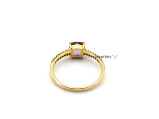 anillo oro 18k con amatista
