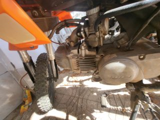 Moto Motocross KTM 46 Naranja/Azul rebe máster190c
