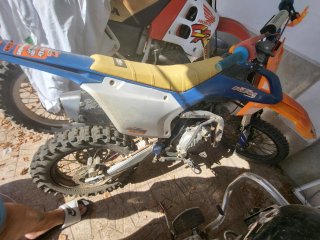 Moto Motocross KTM 46 Naranja/Azul rebe máster190c