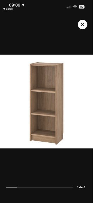 2 Estanterías Billy Ikea Roble Cristal