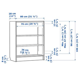 2 Estanterías Billy Ikea Roble Cristal
