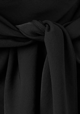 Vestido asimétrico lazo Mango negro