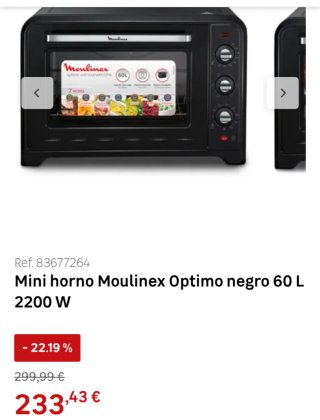 Horno exterior Moulinex 60 litros especial camping