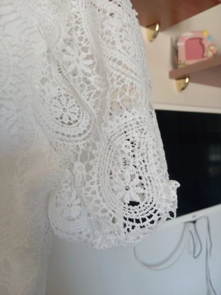 Blusa Crochet Encaje Mujer Talla M
