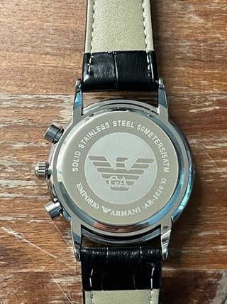 Reloj Emporio Armani Plata y Negro