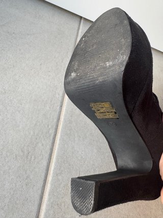 Zapatos tacón plataforma negros T.35