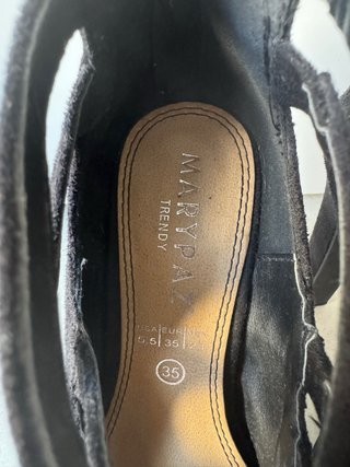 Zapatos tacón plataforma negros T.35