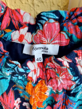 Vestido estampado floral talla L