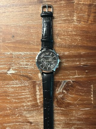 Reloj Emporio Armani Negro y Plateado