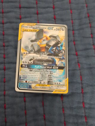 Carta Pokémon TAG TEAM Lucario & Melmetal GX
