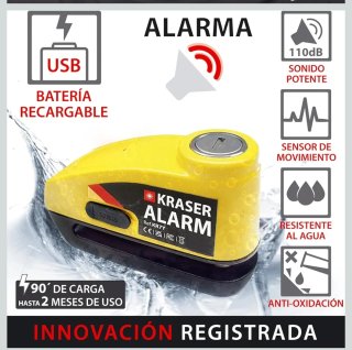 KRASER KR7Y Candado Alarma Moto 110dB