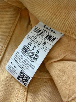 Pantalón SALSA mujer talla 32 amarillo