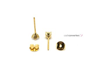pendientes oro 18k con piedra con circonita