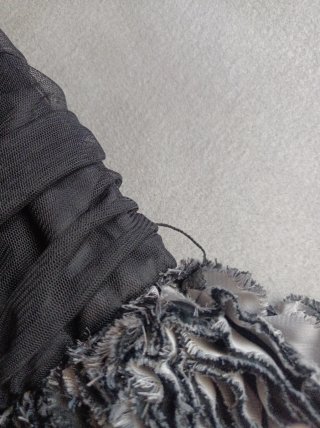 Vestido fiesta elegante negro y gris,es comodo !!