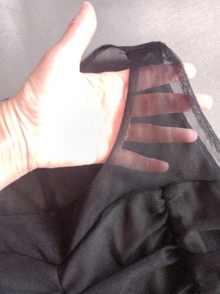 Vestido fiesta elegante negro y gris,es comodo !!