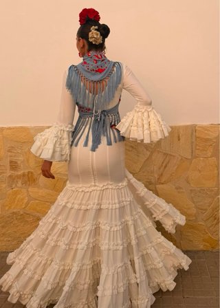 Traje Flamenca Blanco