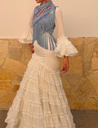 Traje Flamenca Blanco