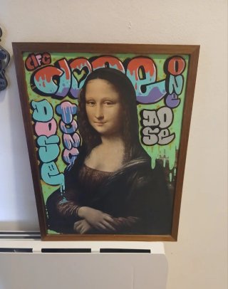 Cuadro Mona Lisa Graffiti anuncio para juako