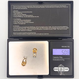 Pendientes Oro Blanco y Amarillo 18K, 5.08gr