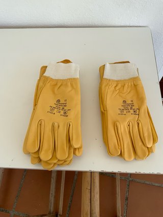 Lote 5 Pares Guantes Trabajo en Piel Talla 9