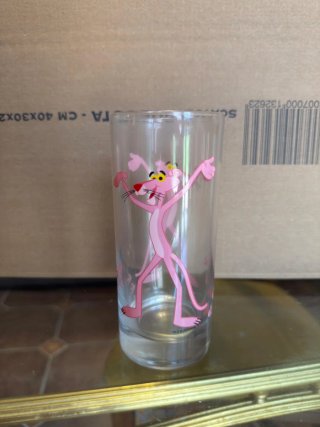 2 Bicchieri Pantera Rosa Vetro