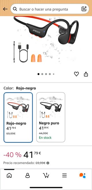 IFFECO X27 Auriculares Conducción Ósea IP68