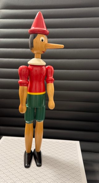 Pinocchio 35 cm legno snodabile articolato vintage