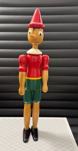 Pinocchio 35 cm legno snodabile articolato vintage