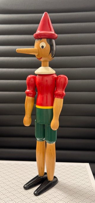 Pinocchio 35 cm legno snodabile articolato vintage