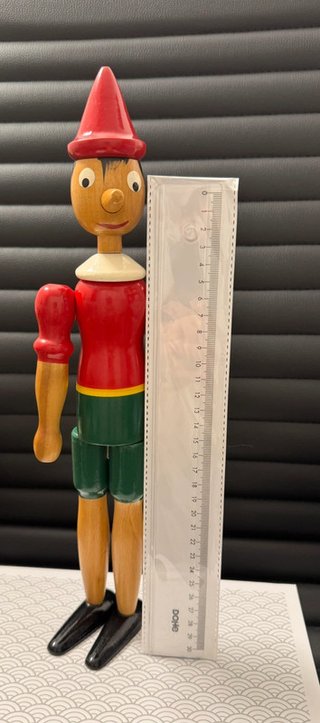 Pinocchio 35 cm legno snodabile articolato vintage