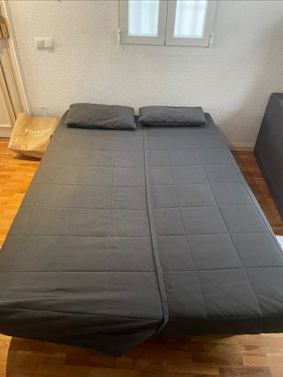 Sofá Cama Ikea Gris Tela