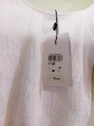 Top blanco Easy Wear Talla M