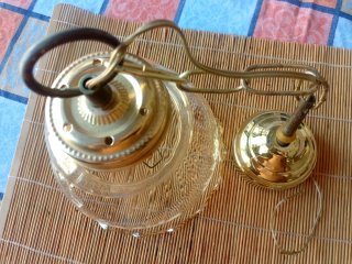 Lámpara de techo colgante cristal y metal
