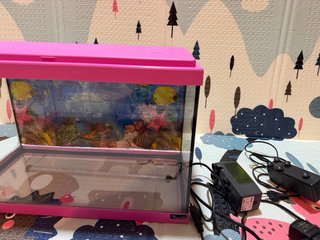 Acuario de cristal Rosa 50x25x35cm 34L