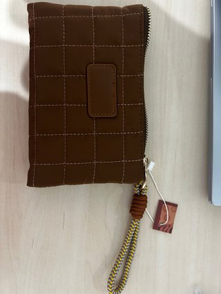 Monedero/Cartera Marrón Acolchado