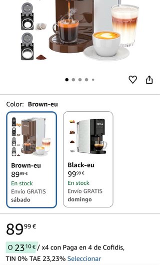 Cafetera KOTLIE Multicápsula AC-513K