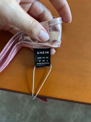Top SHEIN ICON rosa metalizado