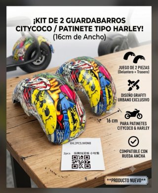 Kit 2 Guardabarros CityCoco / Harley (16cm)