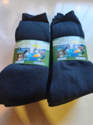 12 Pares Calcetines Deportivos Algodón Talla 43-46