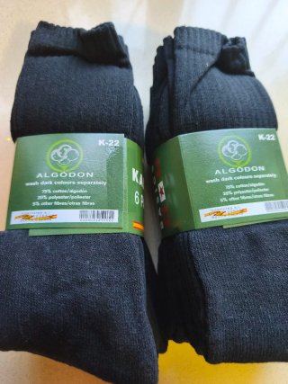 12 Pares Calcetines Deportivos Algodón Talla 43-46
